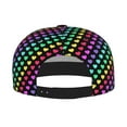 thumbnail image 2 of Hirioo Rainbow Hearts for Baseball Cap Men Cap Flat Brim for Men Women Teens Adjustable Baseball Cap, 2 of 7