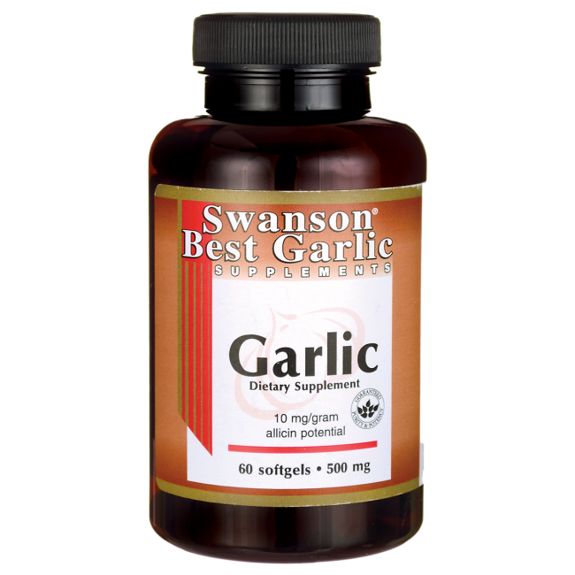 Swanson Garlic 500 mg 60 Softgels.