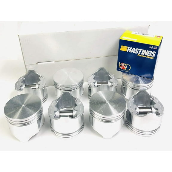Silvolite Cast Pistons and matching rings compatible with 1962-64 Ford 260 cid V-8 Engines ( .030" over Bore or 3.830" Bore Diameter)