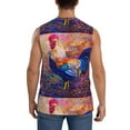 thumbnail image 4 of Haiem Men's Rooster Oil Painting Print Tank Tops Summer Sleeveless Cut Off Workout T-Shirts Fitness Vest Athletic Undershirts-XX-Large, 4 of 8