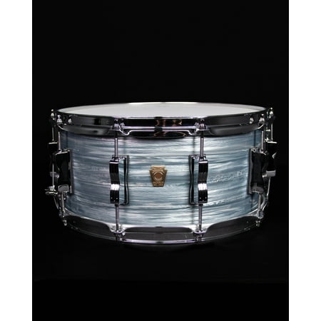 6.5" x 14" Classic Maple Snare Drum, Vintage Blue Oyster