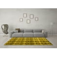 thumbnail image 3 of Ahgly Company Indoor Round Abstract Yellow Modern Area Rugs, 8' Round, 3 of 4