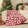 thumbnail image 2 of Manta Snuggle Sac con diseño de flores a cuadros, 127 x 152 cm, acogedora, 2 of 6