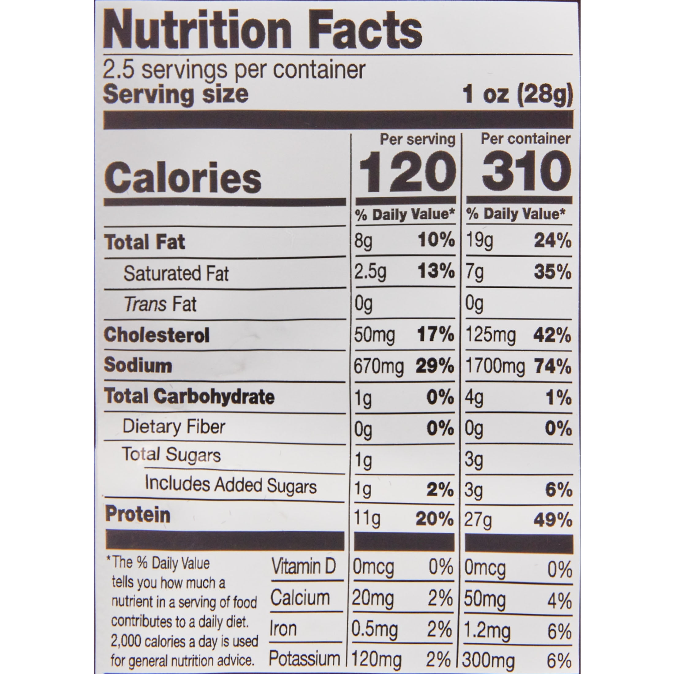 Jack Links Bacon Jerky, Hickory Smoked, 2.5oz