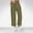103#Army Green, variant on Women's Casual Solid Elastic Waist Pocket High Waist Strap Home Pants