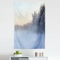thumbnail image 1 of Winter Tapestry, Frozen Winter Lake River in Woods Trees Under the Snow Nature Forest, Fabric Wall Hanging Decor for Bedroom Living Room Dorm, 5 Sizes, White Green, by Ambesonne, 1 of 1