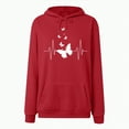 thumbnail image 6 of Towmus Sweat Shirts for Womens Cute Graphic Print Love Heart Pullover Tops Drawstring Hoodie Casual Teens Girls Coats, 6 of 6