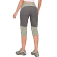 thumbnail image 3 of Little Donkey Andy Women's Quick Dry Capri 3/4 Hiking Lightweight Stretch Water-Resistant Pants Golf Casual Light Khaki M, 3 of 7