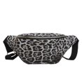 thumbnail image 1 of 2024 Black and White New Crossbody Cow Pattern Bag Chest Bag ins Fashionable Women's Waist Bag Striped Sports Bag, 1 of 2