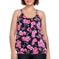 thumbnail image 5 of Ocean Blues Women's Plus Size Tankini Top Only Loose Fit Blouson Bathing Suit Top Size 3XL, 5 of 8