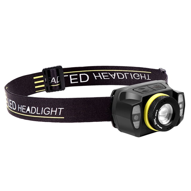 LED Headlamp Super Bright Hands-free Compact 5 Modes Headlight with White-Red LEDs Comfy Adjustable Strap Waterproof for Running Camping Hiking