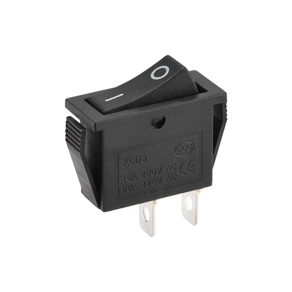 Interruptor de palanca negro para barco, interruptor de palanca para barco, coche, marino, 2 pines ON/OFF AC 250V/15A 125V/20A, 1 pieza