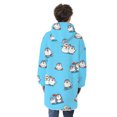 thumbnail image 3 of TheFound Blanket Hoodie Cartoon Animal Print Sherpa Lining Hooded Sweatshirt, 3 of 6