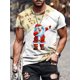 thumbnail image 1 of Camiseta con estampado gráfico de Papá Noel para hombre, camisetas navideñas con cuello redondo, camisetas divertidas de manga corta, camiseta de gimnasio de gran tamaño, ropa de moda para hombre, 1 of 5