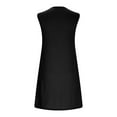 thumbnail image 3 of LLYwey Women Tank Dresses, 2025 Trendy Keyhole Casual Beach Vacation Sundress, Summer Crew Neck Sleeveless Mini Short Dresses , I-54, Black, S, 3 of 9