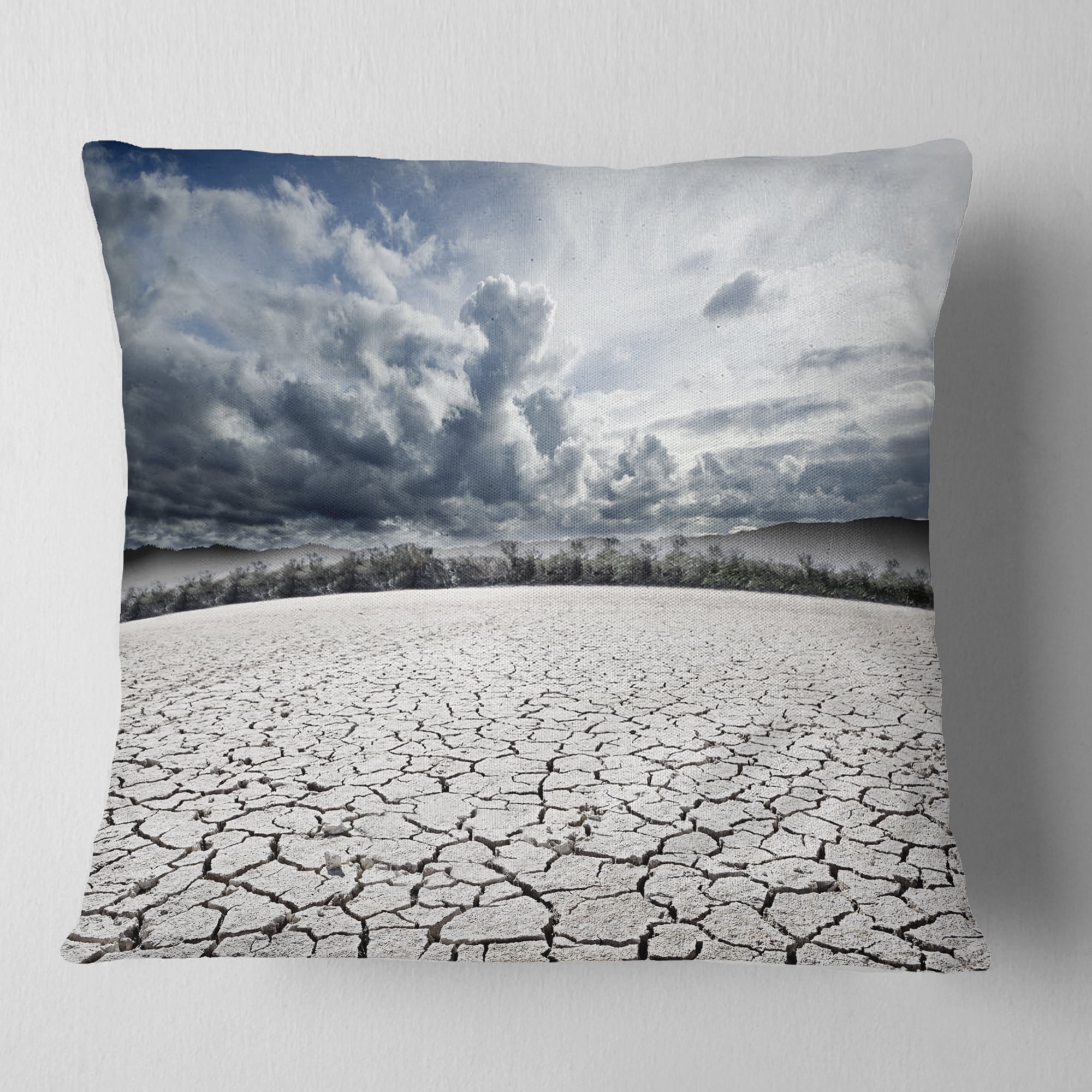 Designart Desert Dreamscape - Landscape Photo Throw Pillow - 16x16