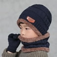 thumbnail image 5 of Lnzyyephy Beanie Gloves Scarf Set for Men Boys Winter Warm Knit Hat Gloves Scarf Set Cold Weather Accessories, 5 of 7