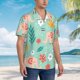 thumbnail image 3 of Fotbe Elephant and Flowers Camisa Hawaiana para Hombre Unisex – Camisa Casual de Verano con Botones de Manga Corta de Algodón y Lino,Small, 3 of 7