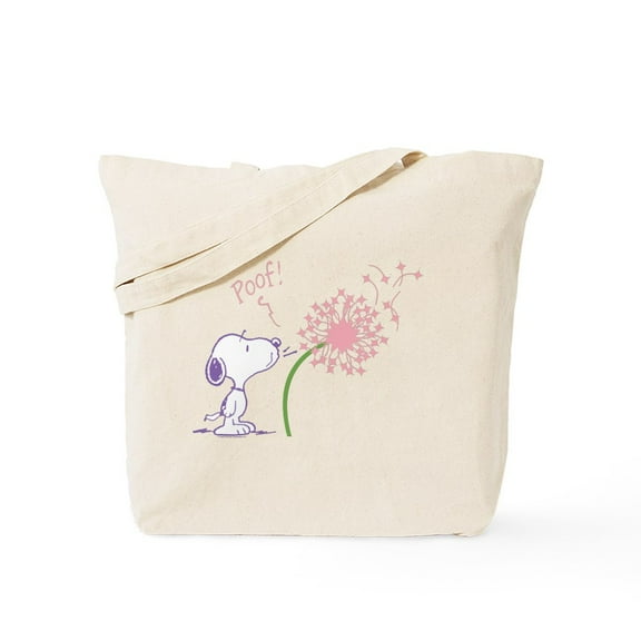 CafePress - Snoopy Dandelion - Unisex Canvas Tote Bag, Beige, 1-Piece