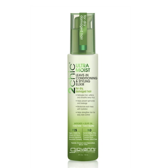 Giovanni 2Chic Moist Leave In Condition Avocado Olive Oil, 4 Oz.
