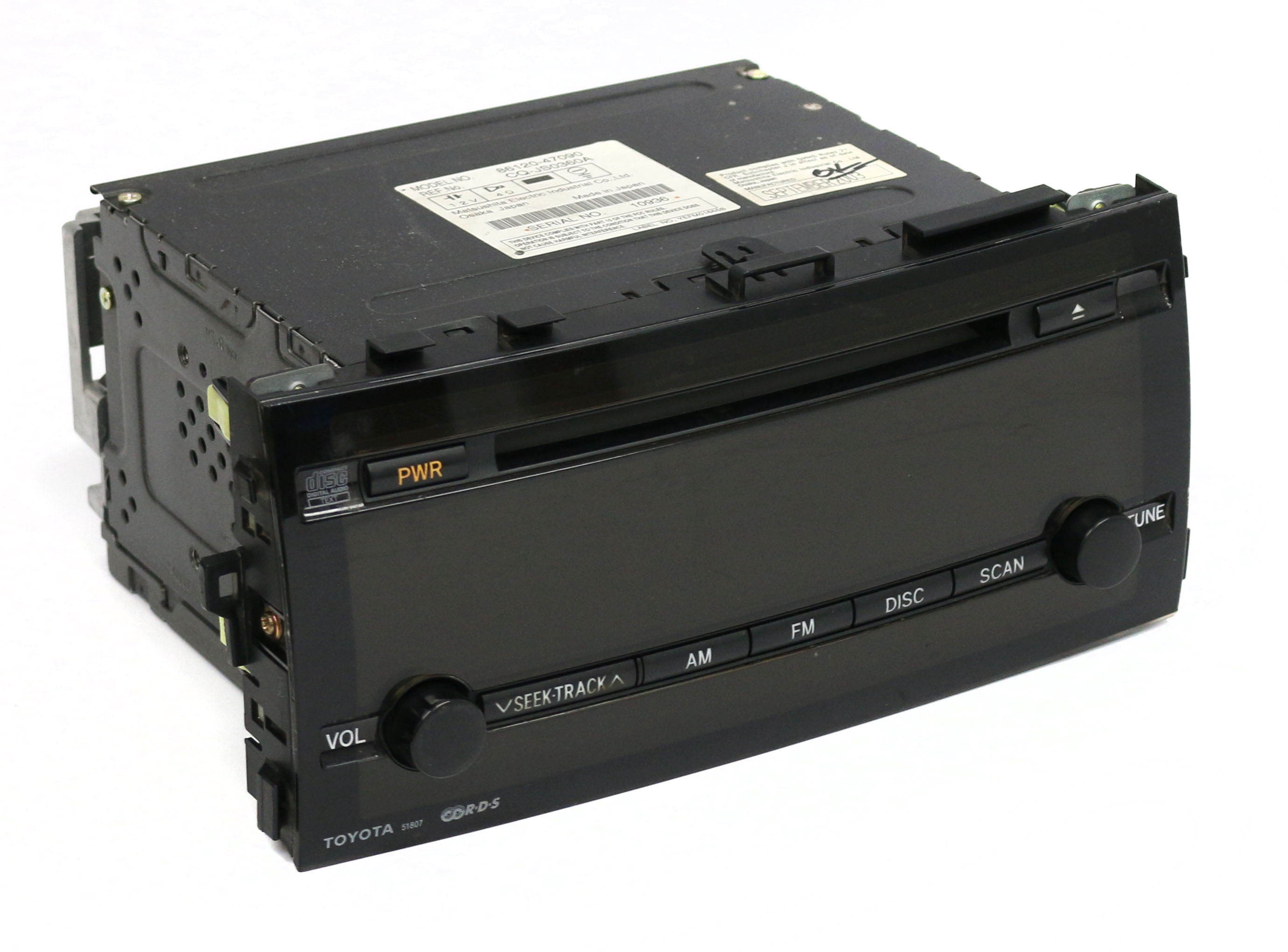 Restored 2004-2006 Toyota Prius Radio AM FM w CD 86120-47090 Face Code 51807 (Refurbished)