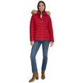 thumbnail image 1 of Chaqueta Tommy Hilfiger de piel sintética con ribetes cortos y acolchados para mujer, 1 of 1