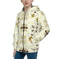 thumbnail image 2 of Sikiie Sweet Bee Zip Up Hoodie Teenage, hoodies for Teenage, Zipper Sweatshirt Jacket for Daily, Traveling-Medium, 2 of 6