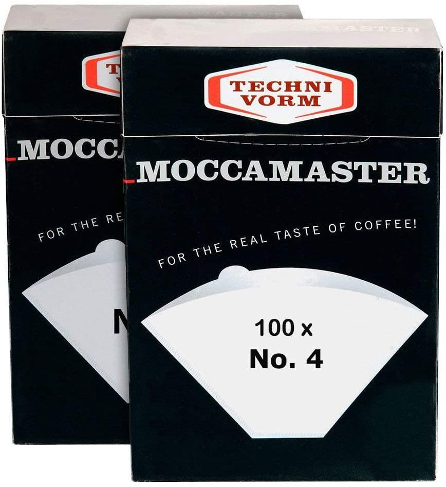 Technivorm Moccamaster 85022 Filtro N°4 in carta bianco Confezione 4 scatole x 100 filtri 