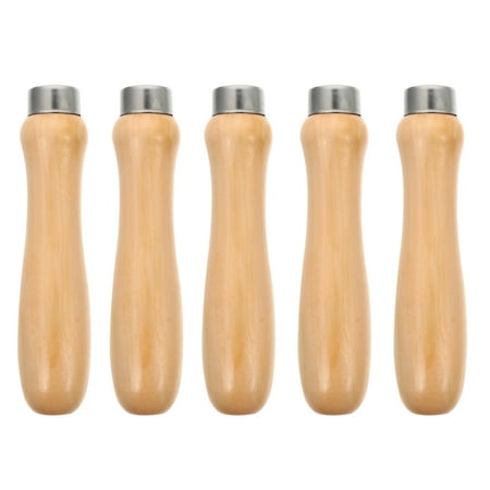 

5pcs Wooden File Handle with Strong Metal Collars for Metal File Wood Rasp