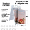 thumbnail image 2 of Peaches 24" x 36" Double Sided A-Frame Sidewalk Sign, Includes 2 Plastic Inserts | Foldable Portable White Signicade Sandwich Board Signs | Fresh Produce, Juicy Fruits, Farmer’s Markets, 2 of 6