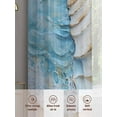thumbnail image 6 of Vintage Conch Sheer Curtains 96 Inches Long 2 Panels Ocean Waves Light Filtering Semi Sheer Window Curtains Drapes for Bedroom Living Room 52"x96", 6 of 7