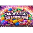thumbnail image 4 of Chocolate Sweet Sour Gummy Combo Egg Hunt Pre Filled Candy Easter Eggs, 50 Count, 4 of 5