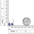 thumbnail image 3 of Gem Stone King 925 Sterling Silver Blue Iolite Leverback Earrings for Women | 1.30 Cttw | Gemstone Birthstone | Oval Checkerboard 7X5MM, 3 of 3