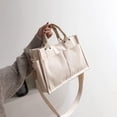 thumbnail image 2 of Kukuzhu Small Canvas Tote Bag with Multi Pockets Canvas Handbag Tote Purse for Women Canvas Crossbody Bag Top Handle, 2 of 6