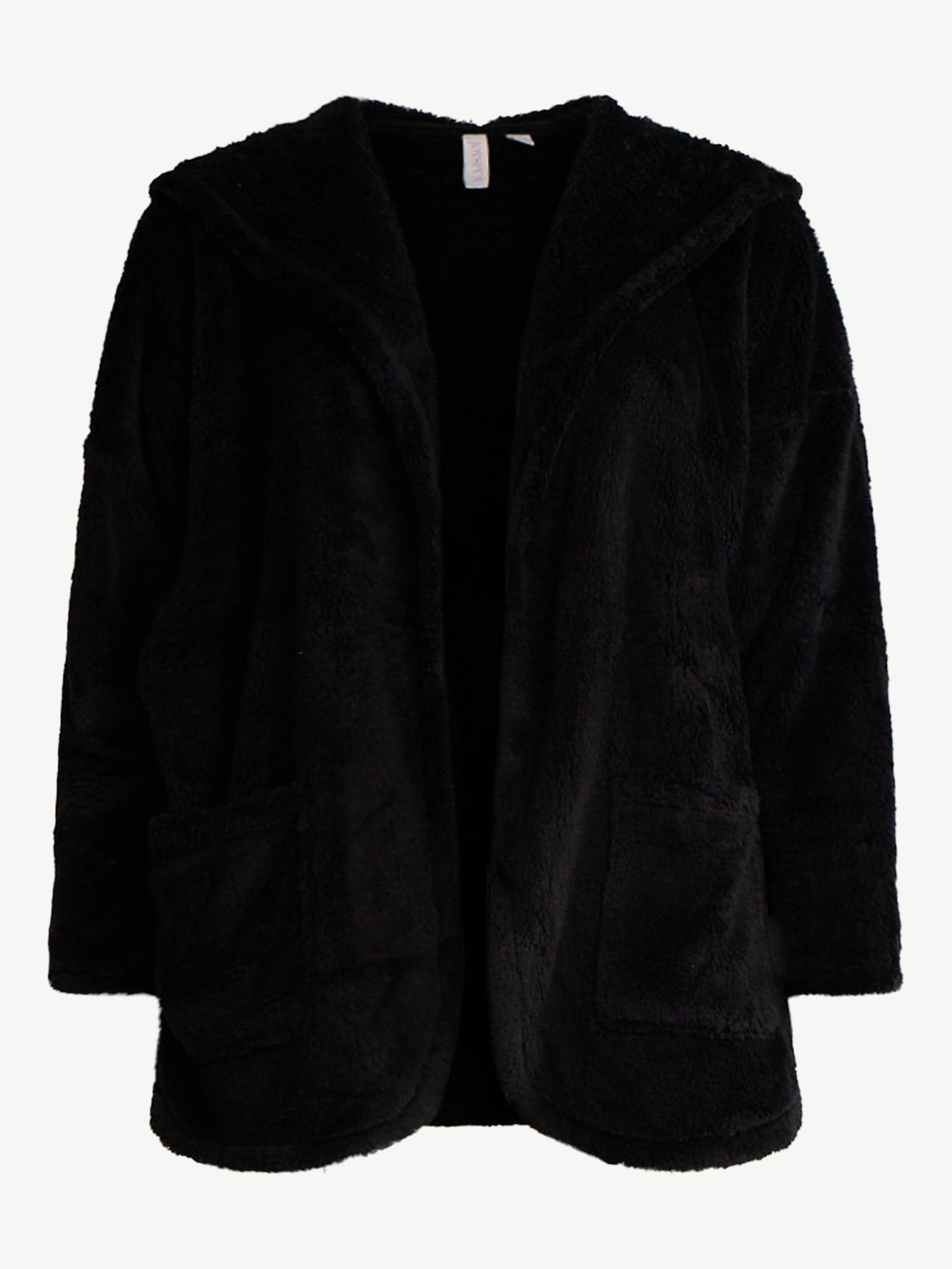 Joyspun Women’s Plush Sleep Cardigan, Size XS-3XL