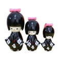 thumbnail image 2 of 3 Piezas Muñecas Japonesas Decoraciones Adornos Coleccionables Regalo Muñecas Figura para Juguetes Cumpleaños Decoración Del Hogar Negro Macarena muñecas japonesas, 2 of 8