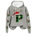 thumbnail image 2 of Yteetum Christmas Hoodies for Women Oversized Christmas Print Long Sleeved Fleece Hooded Sweatshirts Pullover Top Womens Casual Xmas Graphic Loose Drop-Shoulder Hoodies Fall Winter Clothes, 2 of 5
