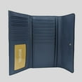 thumbnail image 3 of Michael Kors Women Large Trifold Leather Credit Card Holder Wallet Navy Silver, 3 of 3