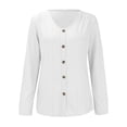 thumbnail image 4 of frariair ​Relaxed Fit Pocket Detail Top For Women Featuring Soft Cotton Blend And Long Sleeves Ideal For Versatile Daily Wear And Storage Solutions​ White, 4 of 4