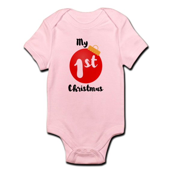 CafePress - My 1St Christmas - Baby Light Bodysuit