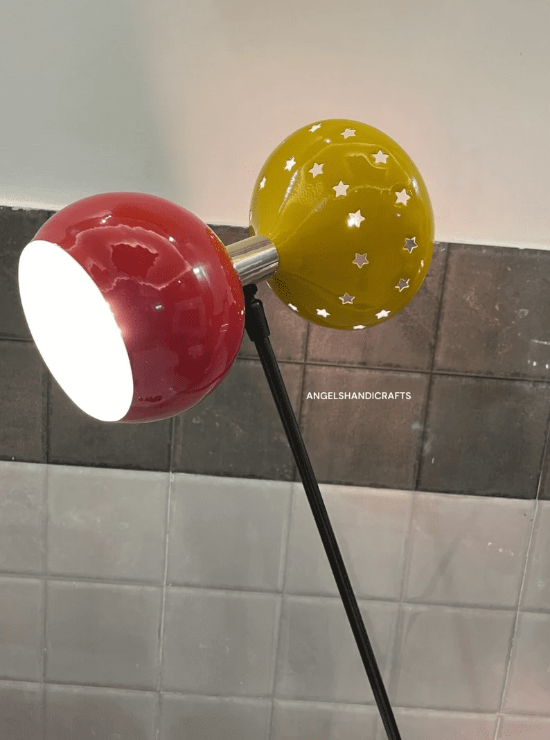 UK Lights Mid Century Style Multicolour Lacquered Tripod Stilnovo Indoor Fixture Floor Lamp for Living Room