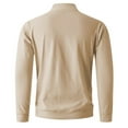 thumbnail image 4 of pstuiky camisas de manga larga para hombre, Suéter de punto cálido de color sólido de moda informal para hombre, manga larga, top redondo salir tops s, 4 of 6