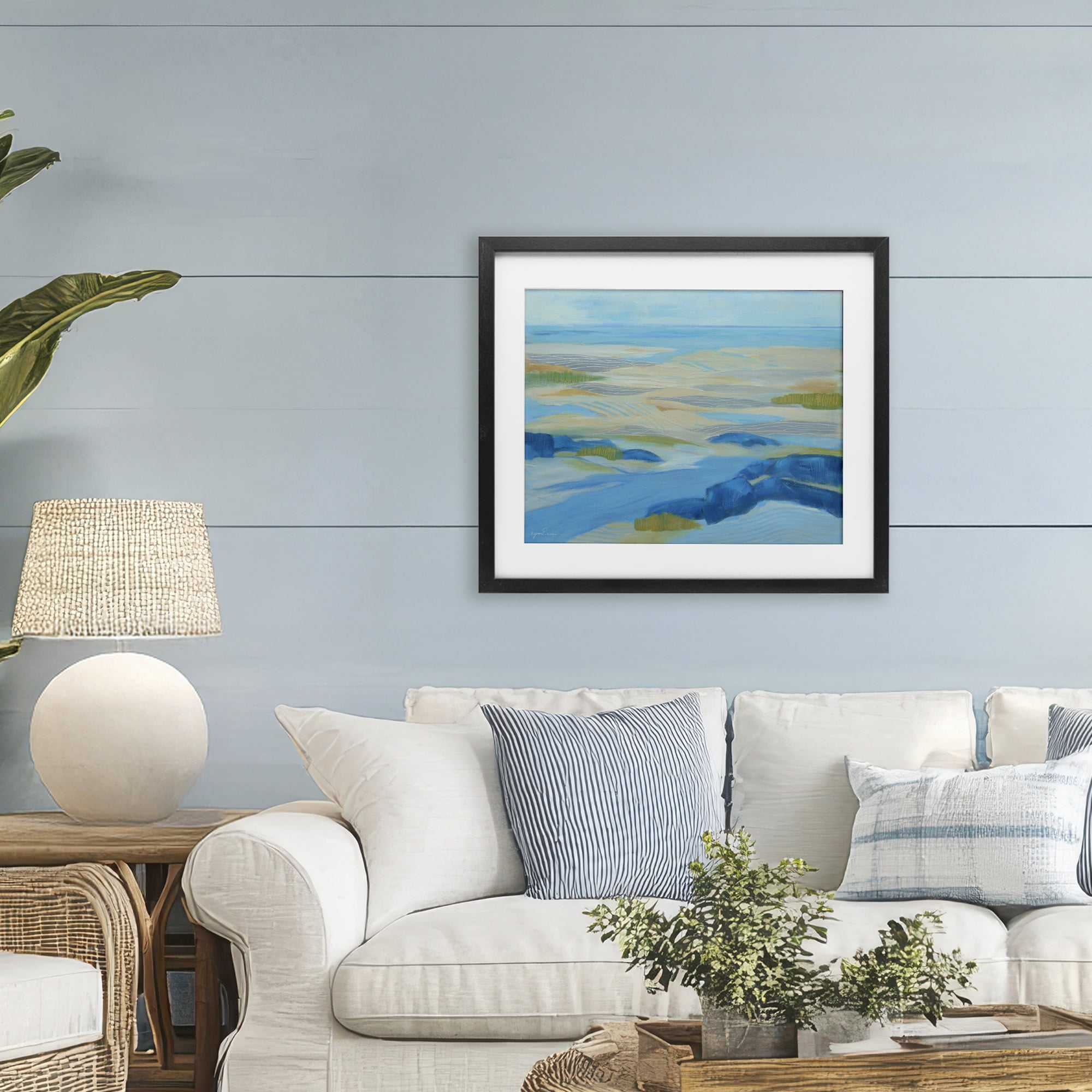 Stupell Industries Coastal Walk Among Dunes Black Framed Print Under Glass, design by Lynn Ericson Fine Art