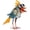 11" Multicolor Bird, variant on 11" Tall Outdoor Metal Wide-Eyed Bird Standing Yard Statue Decoration, Multicolor