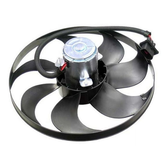 Left A/C Condenser Fan Assembly - Compatible with 1999 - 2006 Volkswagen Golf A4 2000 2001 2002 2003 2004 2005