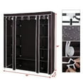 thumbnail image 5 of GZXS 69" Portable Clothes Closet Wardrobe Storage Organizer With Non-Woven Fabric Quick And Easy To Assemble Extra Strong And Durable Dark Brown, 5 of 9