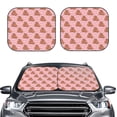 thumbnail image 2 of Bingfone Heart Capybara Windshield Sun Shade 2-Piece Foldable Car Front Window Sunshade for Most Sedans SUV Truck - Large, 2 of 7