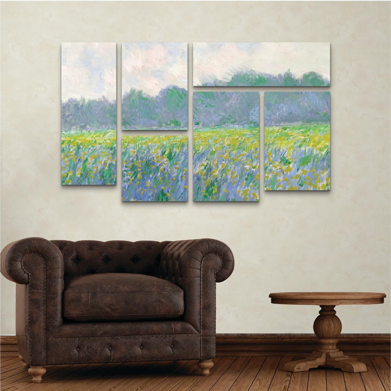 Trademark Fine Art 'Field of Yellow Irises at Giverny' Canvas Art by Claude Monet