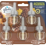 Glade Plugins Refill Air Freshener, Scented and Essential Oils for Home and Bathroom, Cashmere Woods, 3.35 Fl Oz, 5 Count