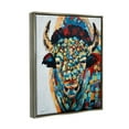 thumbnail image 3 of Abstract Bison Kaleidoscopic Strokes Animals & Insects Painting Luster Gray Framed Art Print Wall Art, 3 of 6